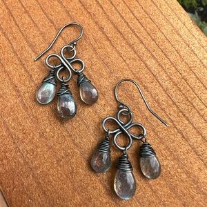 Labradorite and sterling silver earrings
